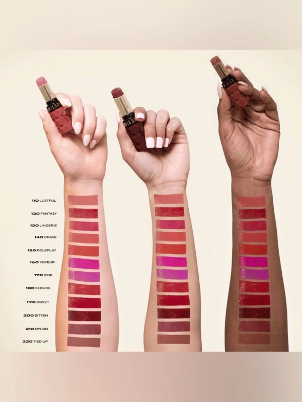 Milani Color Fetish Balm Lipstick – 110 Lustful | Peachy Nude | Brand New